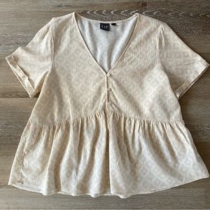 GAP Linen Peplum Style Top